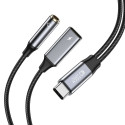 Kabel Tech-Protect UltraBoost adaptér USB-C/USB-C, mini jack 3,5 mm Černý