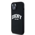 Kryt DKNY Liquid Silicone MagSafe pro iPhone 14/15/13 - černý