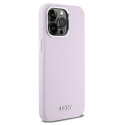 Pouzdro DKNY LIQUID SILICONE MagSafe pro iPhone 14 Pro Max - růžové