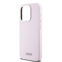 Kryt DKNY Liquid Silicone iPhone 15 Pro - růžová