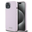 Kryt DKNY Liquid Silicone MagSafe pro iPhone 15/14/13 - růžové
