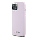 Kryt DKNY Liquid Silicone MagSafe pro iPhone 15/14/13 - růžové