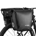 Rockbros AS-003-1BK waterproof bicycle bag with shoulder strap, front/rear mounting, 10-14l - black