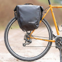 Rockbros AS-003-1BK waterproof bicycle bag with shoulder strap, front/rear mounting, 10-14l - black