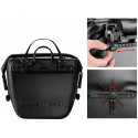 Rockbros AS-003-1BK waterproof bicycle bag with shoulder strap, front/rear mounting, 10-14l - black