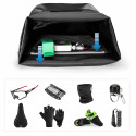 Rockbros AS-003-1BK waterproof bicycle bag with shoulder strap, front/rear mounting, 10-14l - black