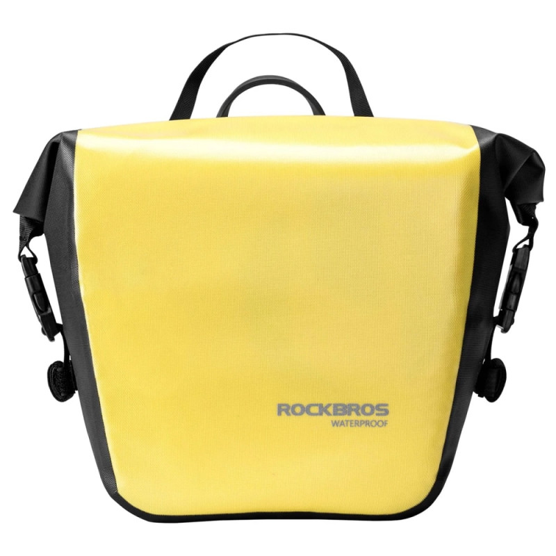 Brašna na kolo Rockbros AS-003-1Y vodotěsná s ramenním popruhem, přední/zadní montáž, 10-14 l - žlutá
