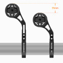 Rockbros FK-301 2-in-1 Handlebar Bike Mount for Computer/Navigator and Camera/Lighting - Black
