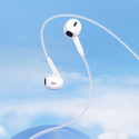 QCY LH1 In-Ear Wired Headphones with Remote and Microphone 1.15m - White