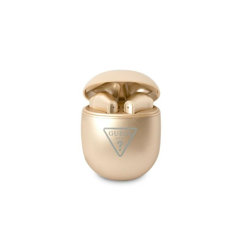 Guess Triangle Logo Bluetooth TWS Wireless Headphones - Gold