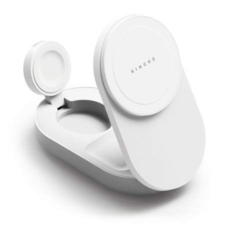 Nabíječka bezdrátová Ringke QI2.2 25W 3v1 magnetická MagSafe - bílá