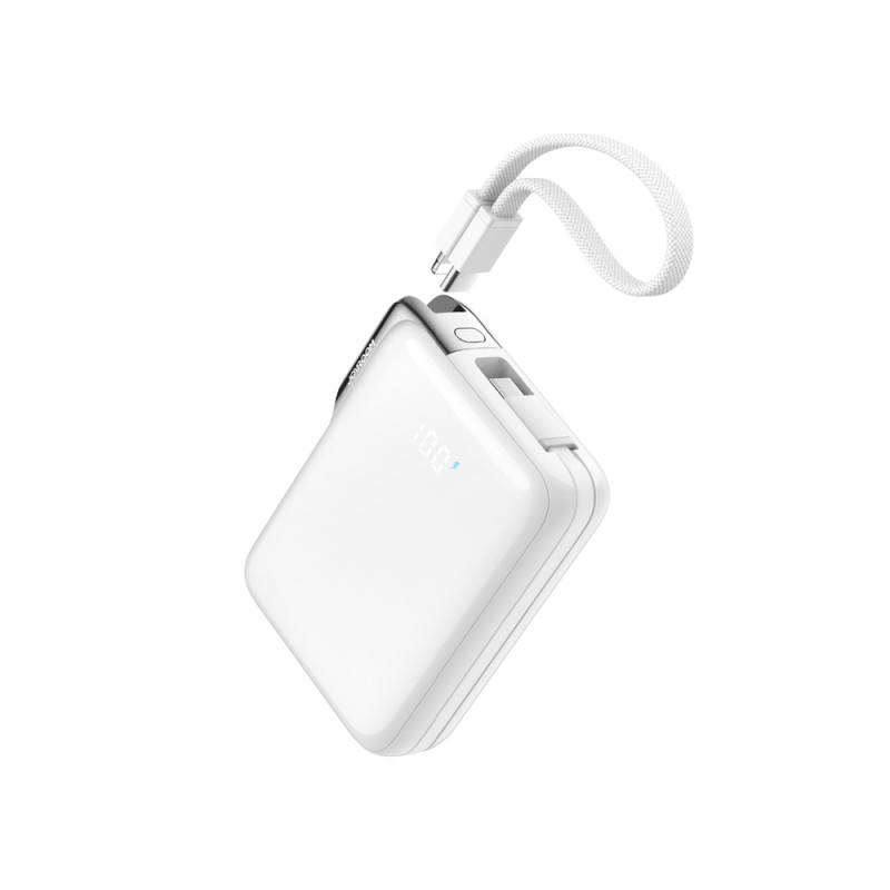 Joyroom JR-PBF27 Pro 10000mAh 30W Power Bank with Built-in USB-C Cable and Additional Bidirectional USB-C to Lightning Cable -