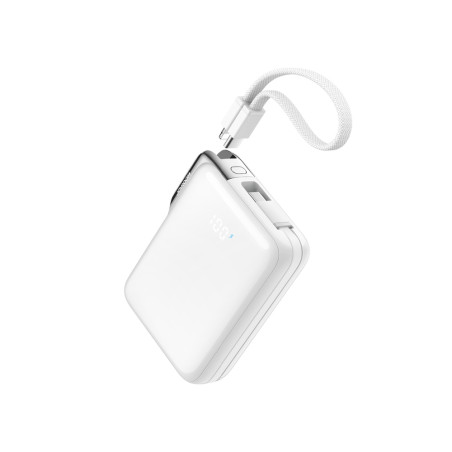Joyroom JR-PBF27 Pro 10000mAh 30W Power Bank with Built-in USB-C Cable and Additional Bidirectional USB-C to Lightning Cable -