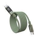Kabel Choetech XCC-1068 PD 60W USB-C - USB-C s displejem 1,2 m - zelený