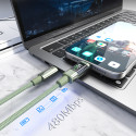 Kabel Choetech XCC-1068 PD 60W USB-C - USB-C s displejem 1,2 m - zelený