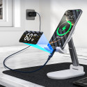 Kabel Choetech XCC-1068 PD 60W USB-C - USB-C s displejem 1,2 m - modrý
