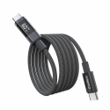 Kabel Choetech XCC-1068 PD 60W USB-C - USB-C s displejem 1,2 m - černý