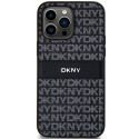 Pouzdro DKNY LEATHER MONO STRIPE pro iPhone 14 Pro Max - černé