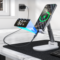 Choetech XCC-1068 PD 60W USB-C - USB-C Cable with Display 1.2 m - Black