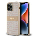 Pouzdro DKNY Leather Logo iPhone 14 Pro Max - růžová