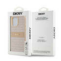 Pouzdro DKNY Leather Logo iPhone 14 Pro Max - růžová