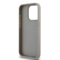 Pouzdro DKNY Leather Mono Stripe pro iPhone 15 Pro - béžové