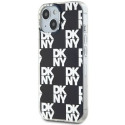 Kryt DKNY IML Checkered Mono Pattern iPhone 15 Plus / 14 Plus - black