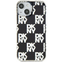 Kryt DKNY IML Checkered Mono Pattern iPhone 15 Plus / 14 Plus - black