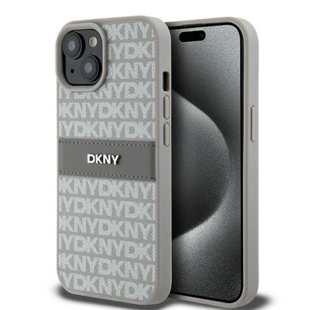 Pouzdro DKNY Leather Mono Stripe pro iPhone 15 Plus