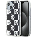 Kryt DKNY IML CHECKERED MONO pro iPhone 15/14/13 - černý