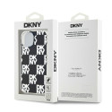 Kryt DKNY IML CHECKERED MONO pro iPhone 15/14/13 - černý