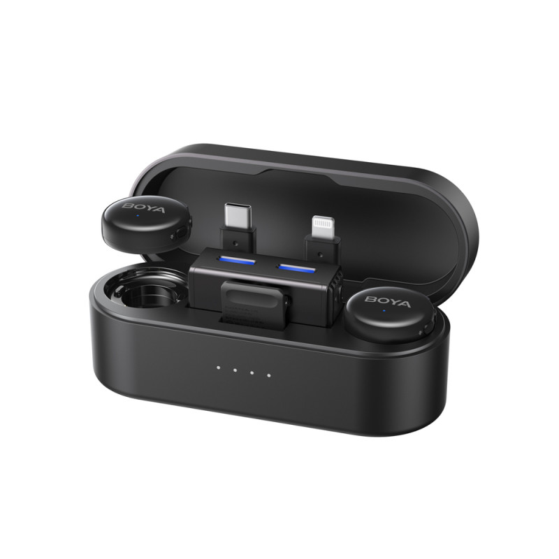 Mikrofony BOYA BOYALINK 3-02 bezdrátové 2,4GHz USB-C - černé