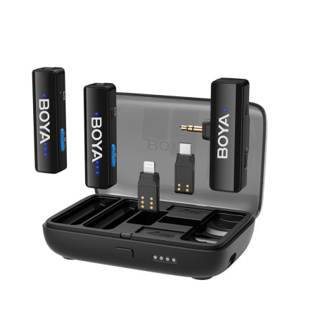Mikrofony BOYA BOYALINK V2.0 bezdrátové 2,4GHz USB-C - černé