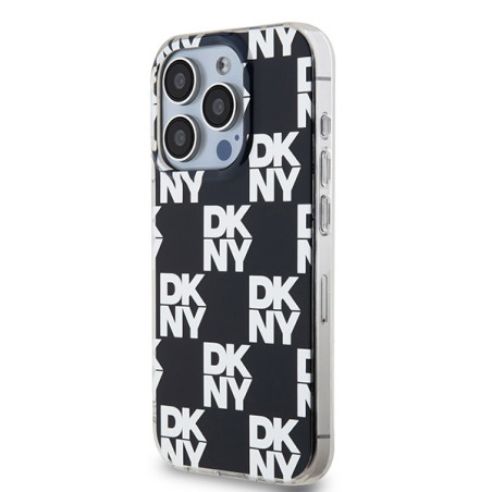 Kryt DKNY IML Checkered pro iPhone 15 Pro Max - černý