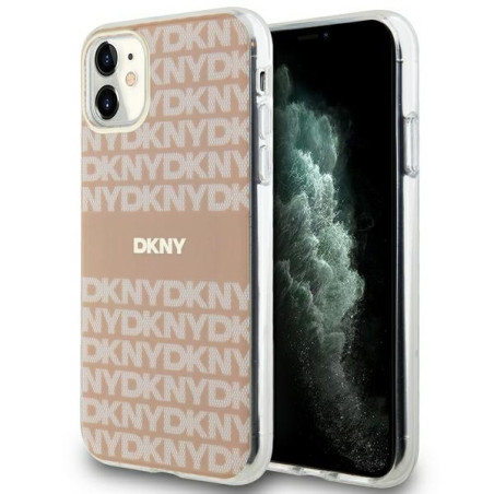 Kryt DKNY IML MagSafe pro iPhone 11/XR - růžová