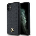 DKNY MagSafe kryt LEATHER MONOGRAM pro iPhone 11/XR – černý
