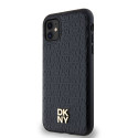 DKNY MagSafe kryt LEATHER MONOGRAM pro iPhone 11/XR – černý