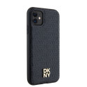DKNY MagSafe kryt LEATHER MONOGRAM pro iPhone 11/XR – černý