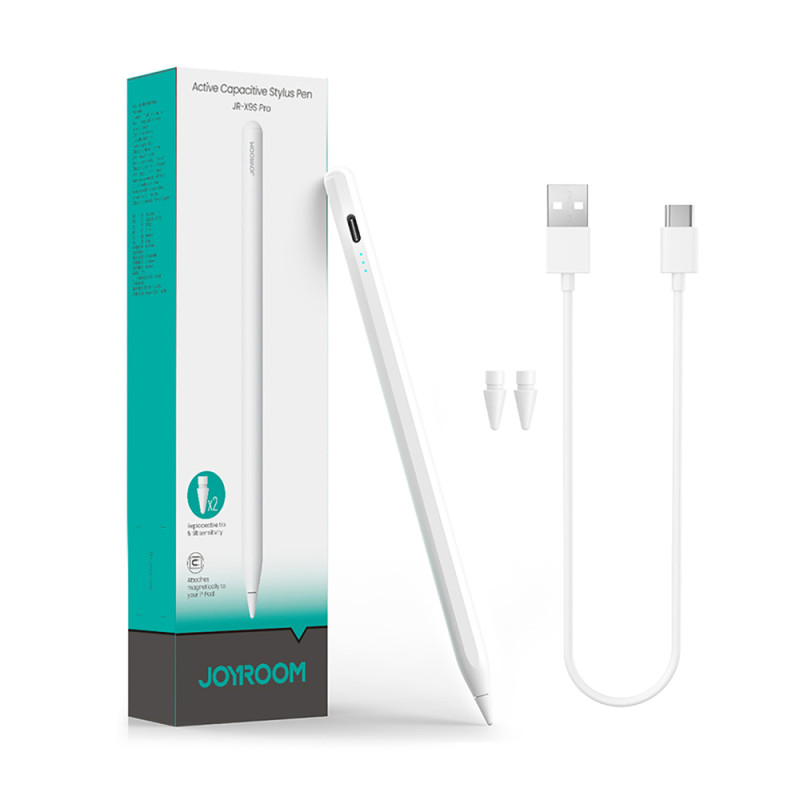 Stylus Joyroom JR-X9S Pro aktivní se 2 výměnnými hroty - bílý