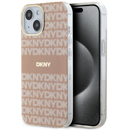 Kryt DKNY IML Mono & Stripe MagSafe pro iPhone 15/14/13 - pink