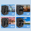 Adaptér Tech-Protect TA300 cestovní EU / UK / AU - černý
