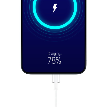 3mk Cable 3in1 USB-A - micro USB / Lightning / USB-C 1.2m 20V/2.4A 15W - white