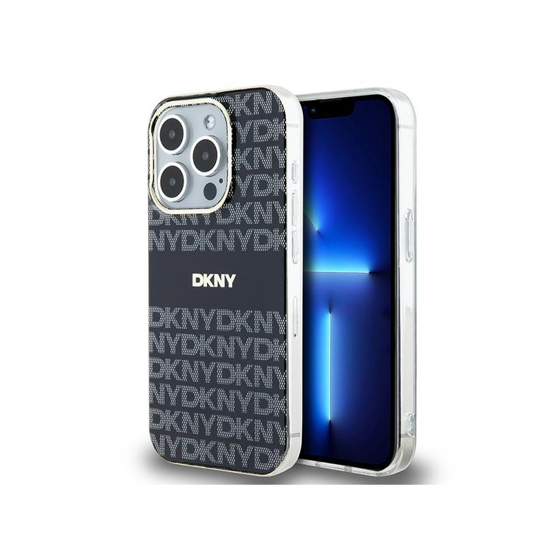 Kryt DKNY IML Mono & Stripe pro iPhone 14 Pro Max - černý