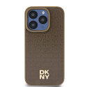 Kryt DKNY Leather Pattern Metal Logo pro iPhone 14 Pro Max