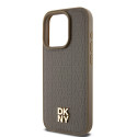 Kryt DKNY Leather Pattern Metal Logo pro iPhone 14 Pro Max