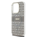 Kryt DKNY IML Mono & Stripe MagSafe pro iPhone 15 Pro - béžová