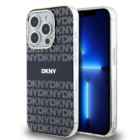 Kryt DKNY IML Mono & Stripe pro iPhone 15 Pro černý