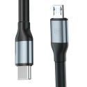 3mk Hyper Cable N-SERIES USB-C / MicroUSB 3m QC 3.0 5V/2A 10W - black