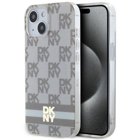 Kryt DKNY MagSafe pro iPhone 15 Plus / 14 Plus - béžový