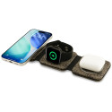 Nabíječka bezdrátová Guess 4G MagSafe 3v1 15W - hnědá